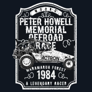 The Peter Howell memorial Offroad Race Retro Tee Shirt Design