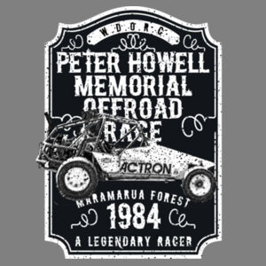 The Peter Howell Memorial Offroad Race Retro Tee Shirt - all mens sizes up to 3XL Design
