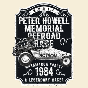 The Peter Howell Memorial Offroad Race Retro Ladies Tee Shirt Design