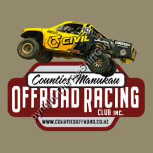 The Counties Manukau Offroad Racing Club sponsored by CT CIVIL mens tee shirt SM up to 3XL Design