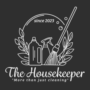 The Housekeeper mens shirt with logos on front and back - all sizes - dark shirts - quality gauranteed Design
