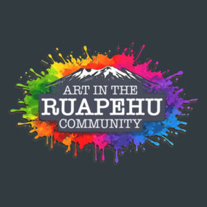 Art in the Ruapehu Community mens tee - all colours, all sizes, quality gauranteed Design