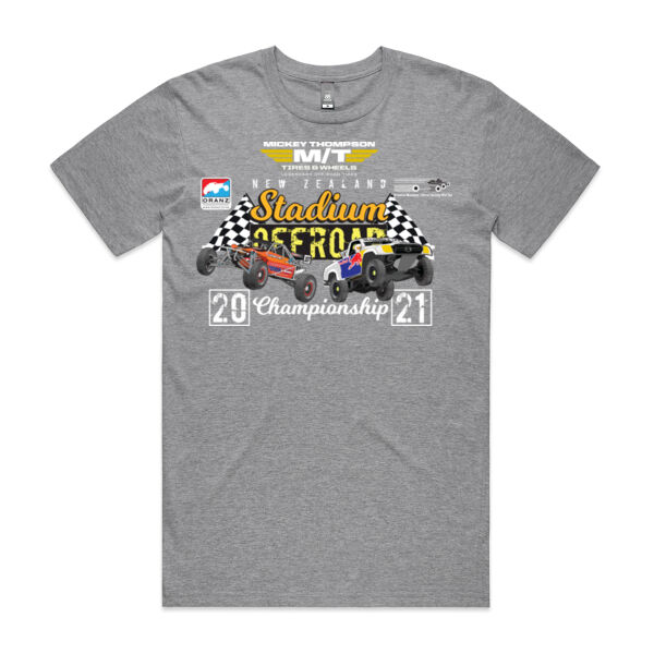 Mickey Thompson New Zealand Stadium Offroad Championship 2021 - Official Teeshirt FrontPrint Thumbnail