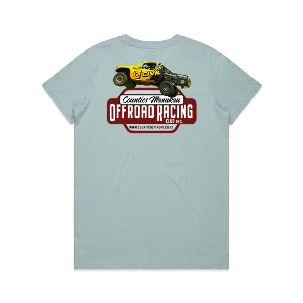 The Counties Manukau Offroad Racing Club sponsored by CT CIVIL ladies tee shirt - all colours, all sizes Thumbnail