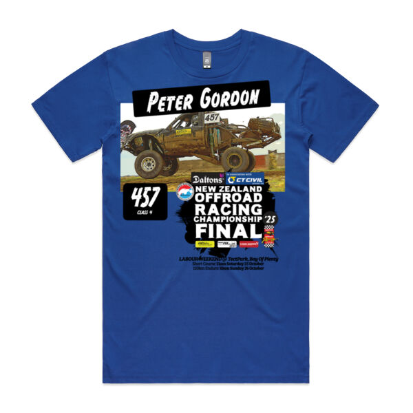 457 Peter Gordon ORANZ Finals 2025 Tee Shirt - All Colours - All Sizes Thumbnail