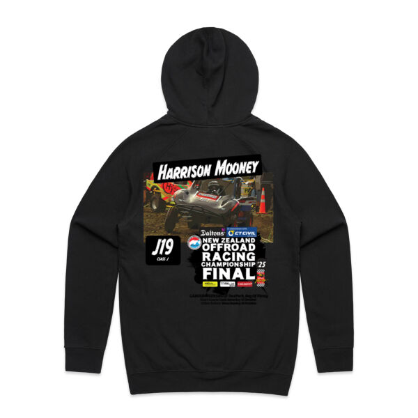J19 Harrison Mooney ORANZ Final 2025 Print on Back of Adult Hoodie - All Sizes - Available on a range of Colours Thumbnail