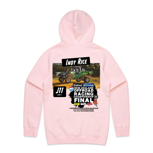 J11 Indy Rice ORANZ Final 2025 Adult Hoodie - Limited garment colours - all sizes Thumbnail