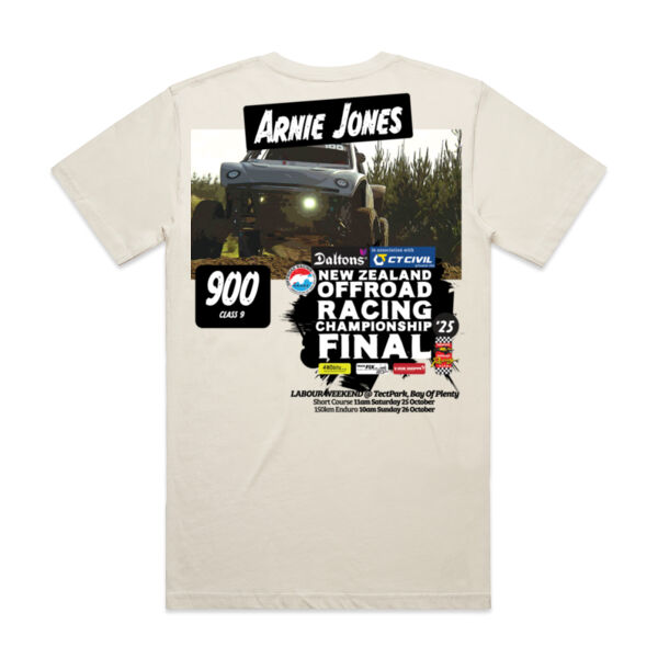 900 Arnie Jones ORANZ 2025 Final tee - all sizes - limited colours Thumbnail