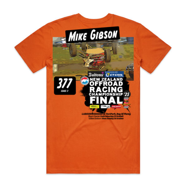 377 Mike Gibson ORANZ Final Tee - all coloured garments - all sizes - quality guaranteed Thumbnail