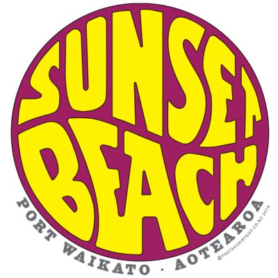 Sunset Beach device yellow on plum Thumbnail